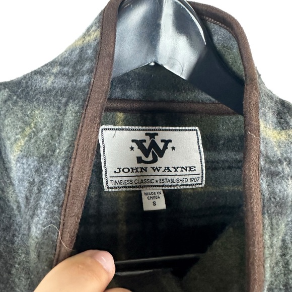 Mens Y2K John Wayne Outdoors Plaid Pullover Jacket Size S - Picture 7 of 9